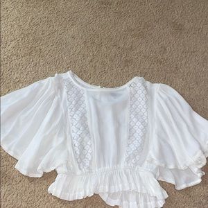 white flowy summer shirt